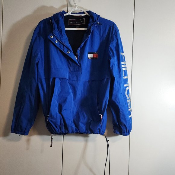 Tommy Hilfiger HIgh Quality Unisex Rain Jacket in Royal Blue | EUC | Size S - Picture 1 of 12